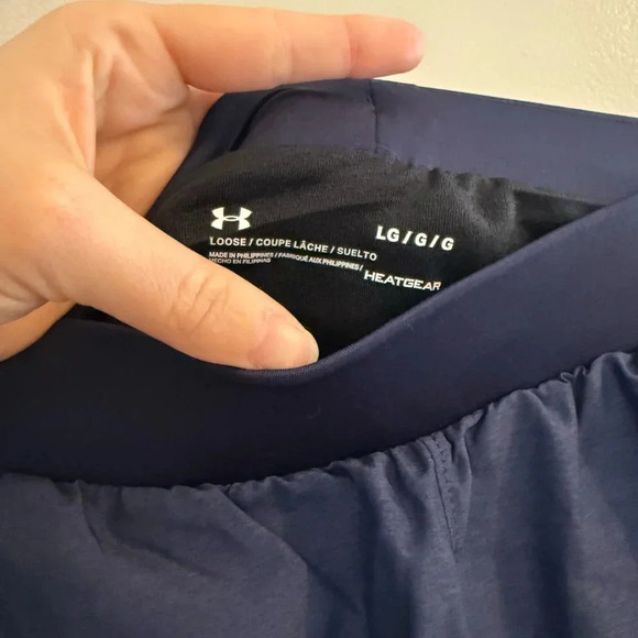 NWT Under Armour Navy Blue Athletic Running Short Size Large - Picture 5 of 6
